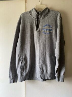 University of Delaware Gray Half-Zip Pullover Sweatshirt